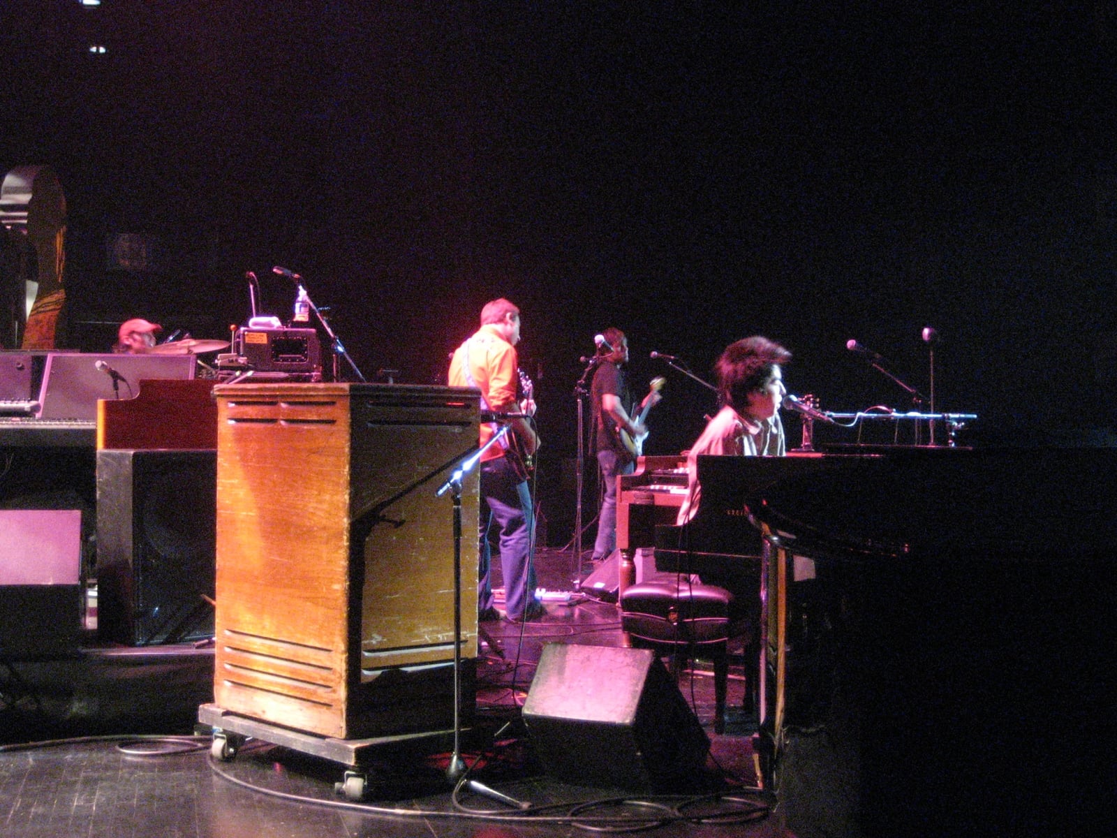 Bruce Spencer, Jeremy Plog, Jackie Greene, and Nathan Dale onstage in Montreal while opening for Elvis Costello in 2006