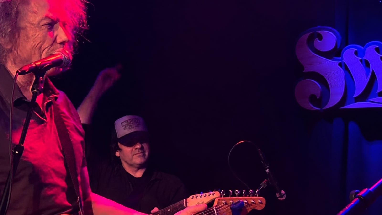 Jerry Harrison of Talking Heads playing electric guitar with Nathan Dale