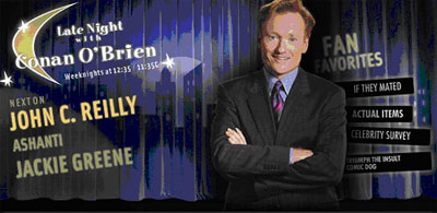 Late Night with Conan O'Brien television promo featuring Jackie Greene on August 2, 2006