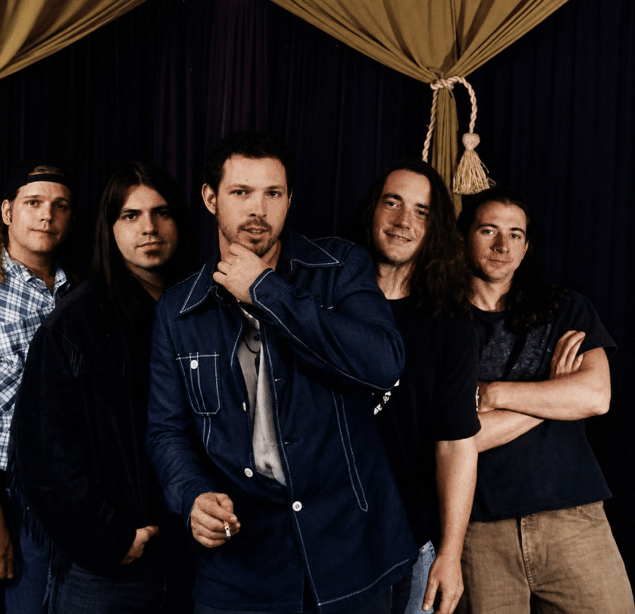 Sweet Vine portrait, left to right: Gary Frank Skaggs, Nathan Dale, Hans Eberbach, Steve King, and Jason Fluhrer