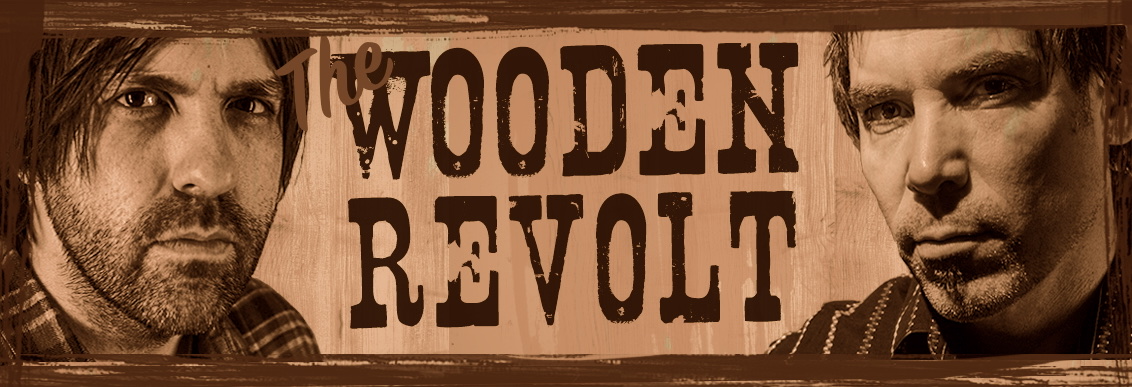 The Wooden Revolt promotional photograph featuring Nathan Dale and Bruce Spencer